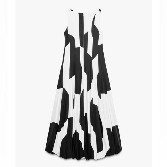 Zara Black and White Midi Dress - Picture 10 of 11